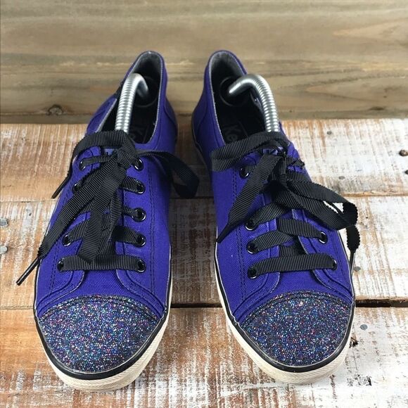 Keds Womens Rally Glitter Toe Violet Canvas SNEAKERS Shoes WF48797 - Picture 5 of 8